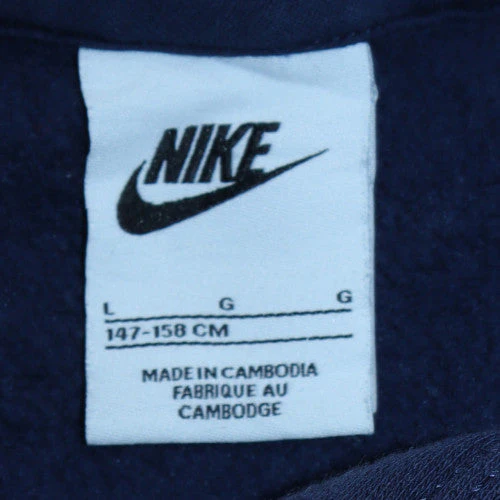 Nike Boys Blue Pullover Hoodie L 147-158cm Fleece Sweatshirt - Image 6