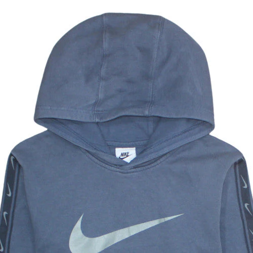 Nike Boys Blue Pullover Hoodie XL Fleece Graphic Swoosh Hooded Sweatshirt - Image 8