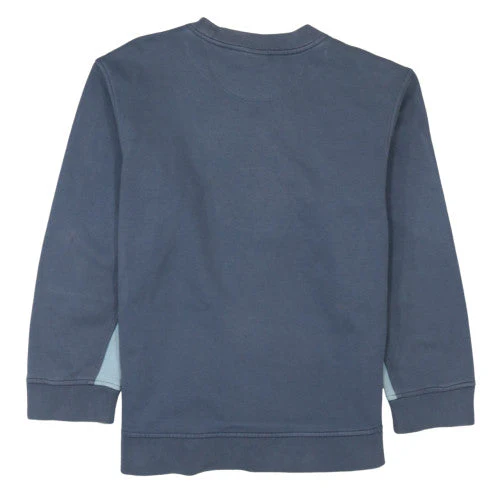 Nike Boys Blue Pullover Sweatshirt Embroidered Logo 6-7 Years Crew Neck - Image 4