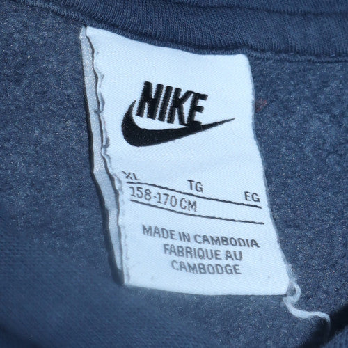 Nike Boys Blue XL Hoodie Pullover with Logo Print Sleeve Detail - Image 5