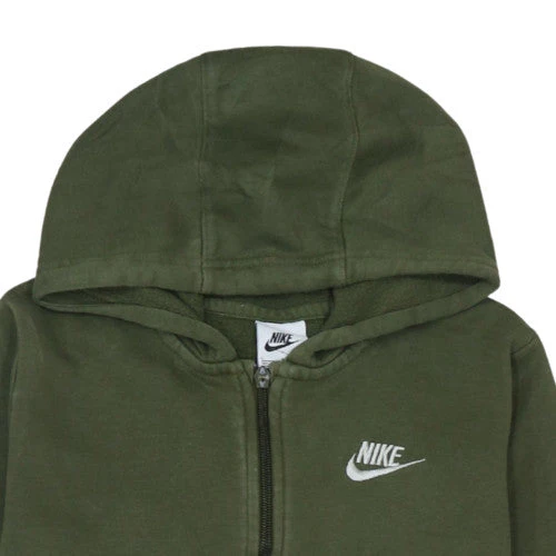 Nike Boys Green Full Zip Hoodie L 147-158cm Cotton Blend Casual - Image 6