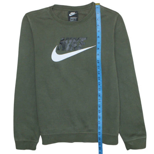 Nike Boys Green XL Sweatshirt Crew Neck Standard Fit Logo Print - Image 3