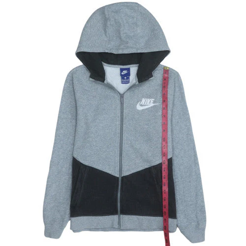 Nike Boys Grey Colourblock Full Zip Fleece Hoodie XL 13-15 Years - Image 2
