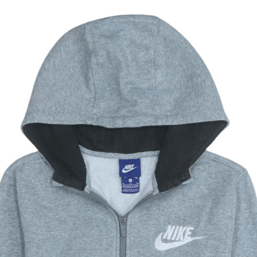 Nike Boys Grey Colourblock Full Zip Fleece Hoodie XL 13-15 Years - Image 8
