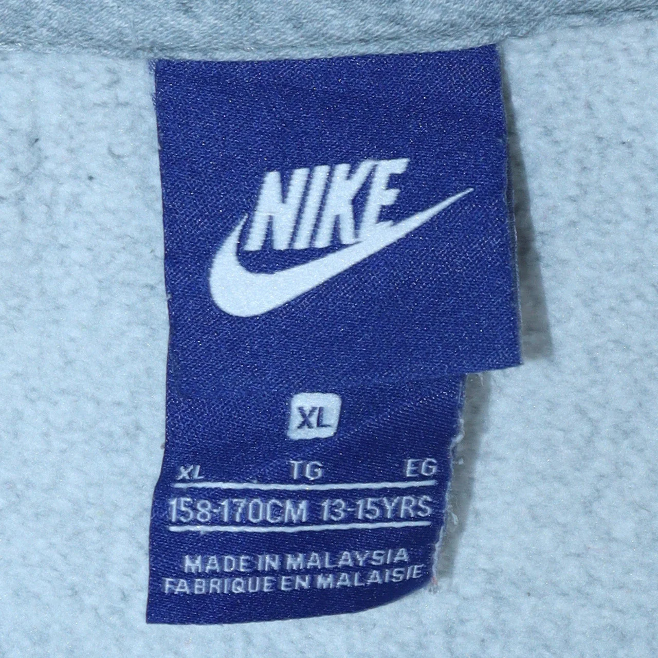 Nike Boys Grey Colourblock Full Zip Hoodie XL 13-15 Years Fleece - Image 5
