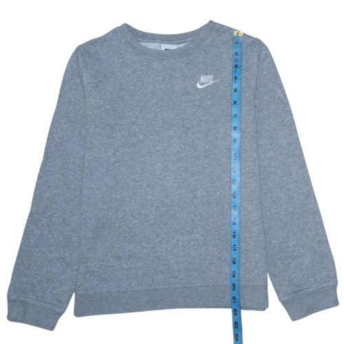 Nike Boys Grey Crew Neck Pullover Sweatshirt L 147-158cm Classic Fit - Image 2