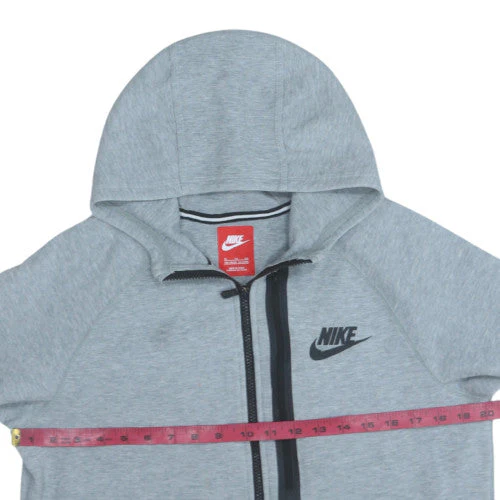 Nike Boys Grey Full Zip Hoodie XL 13-15 Years Fleece Hooded Sweatshirt - Image 3