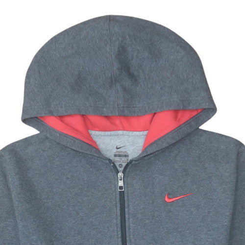 Nike Boys Grey Full Zip Hoodie XL 13-15 Years Fleece Lined Sportswear - Image 8
