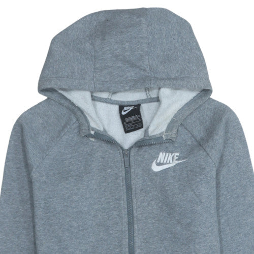 Nike Boys Grey Full Zip Hoodie XL 156-166cm Standard Fit Fleece - Image 8