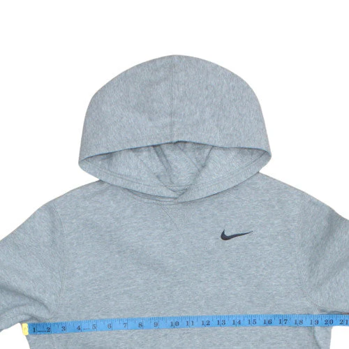 Nike Boys Grey Pullover Hoodie L 12-13 Years Fleece Sweatshirt - Image 2