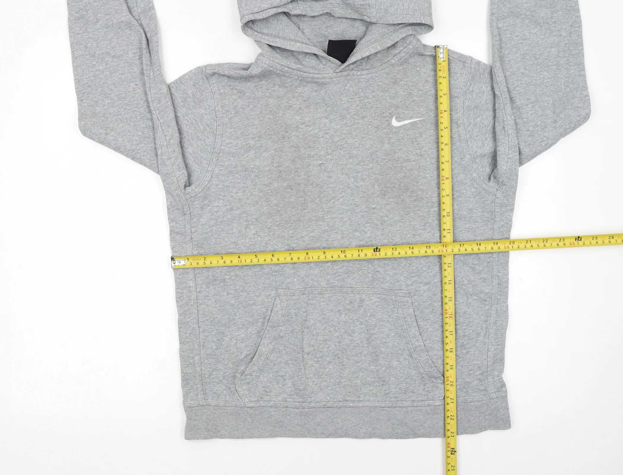 Nike Boys Grey Pullover Hoodie XL 13-15 Years Regular Fit Sportswear - Image 2