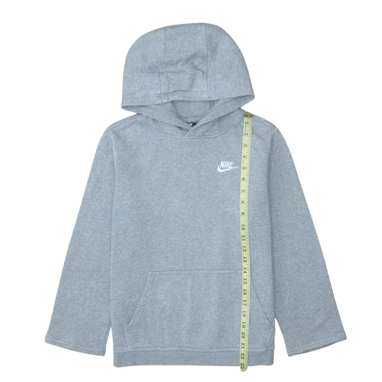 Nike Boys Grey Pullover Hoodie XL Fleece Standard Fit Sweatshirt - Image 3