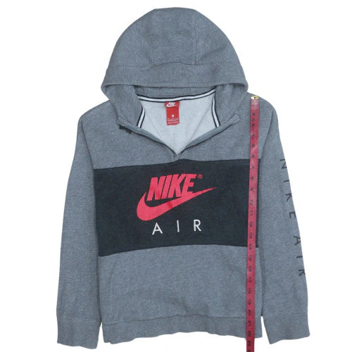 Nike Boys Grey XL Pullover Fleece Hoodie with Red Logo - Image 3