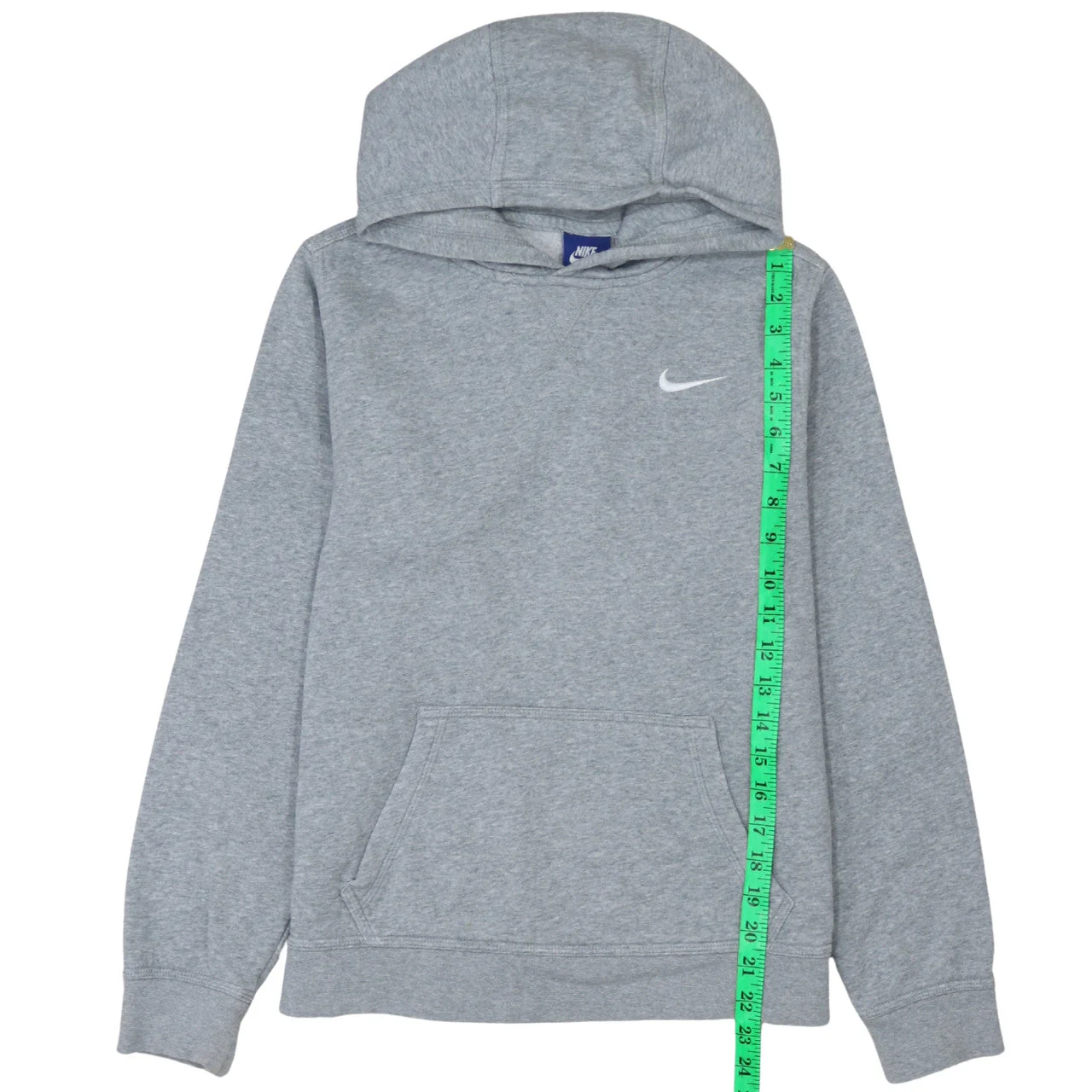 Nike Boys Grey XL Pullover Hoodie Sweatshirt 13-15 Years Fleece Lined - Image 3