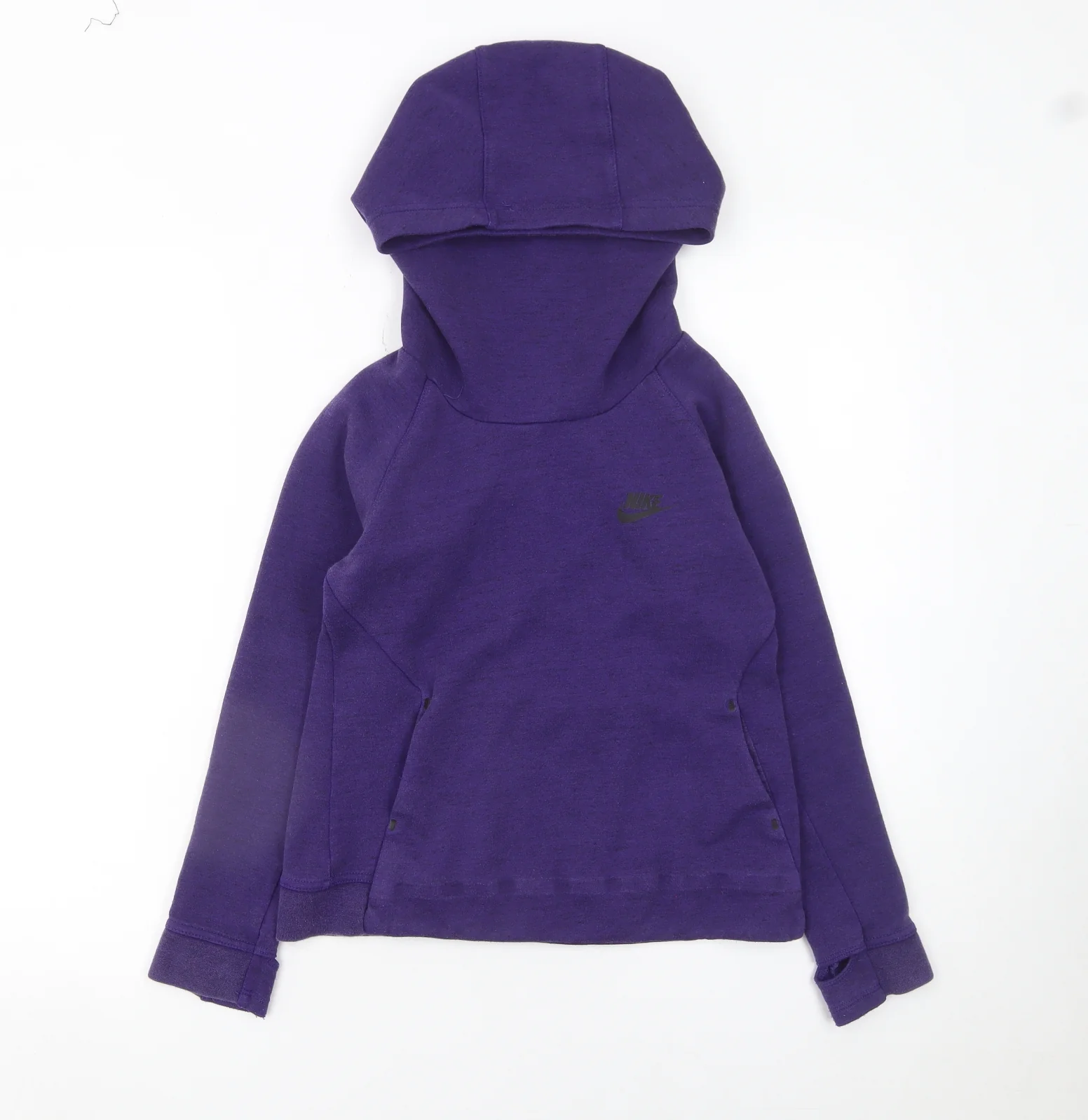 Nike Boys Purple Pullover Hoodie 10-12 Years Fleece Cotton Blend