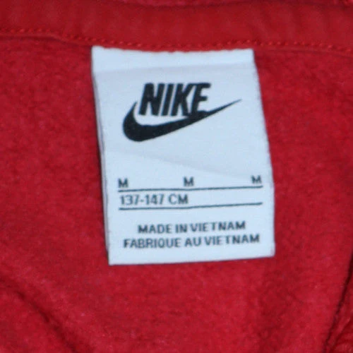 Nike Boys Red Pullover Hoodie Sweatshirt M 13-14 Years Fleece Logo - Image 5