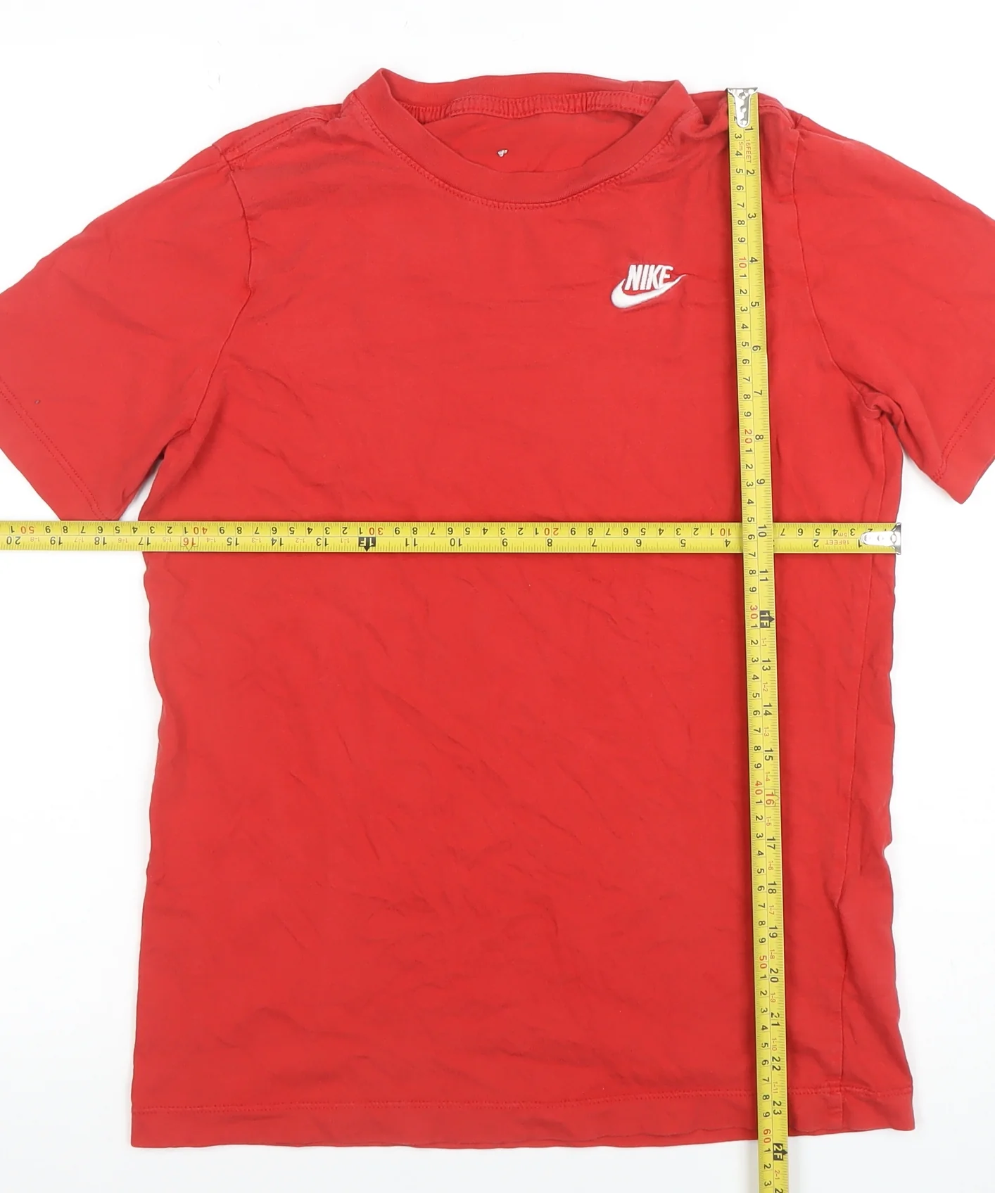Nike Boys Red XL Short Sleeve Cotton Sports T-Shirt - Image 2