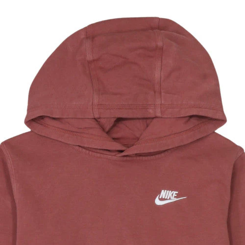 Nike Boys Rust Red Pullover Hoodie XL 158-170cm Cotton Sweatshirt - Image 7