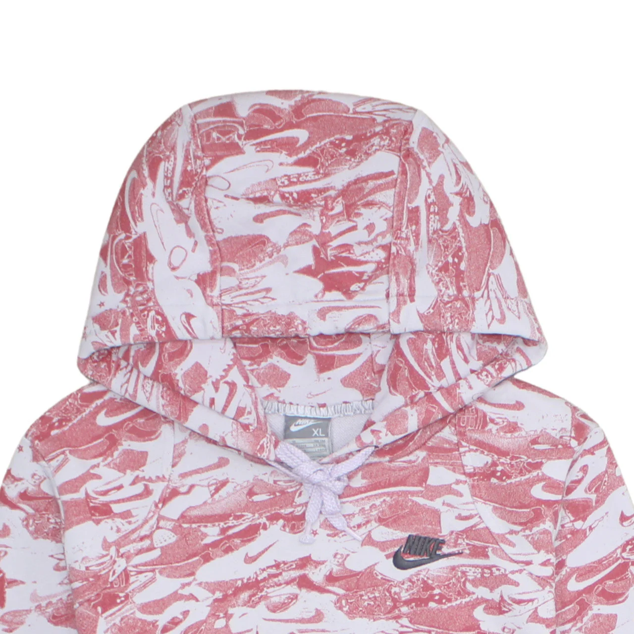 Nike Boys White Red Camouflage Pullover Hoodie XL Cotton Blend Sweatshirt - Image 8