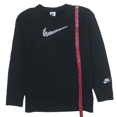Nike Girls Black XL Fleece Pullover Sweatshirt with Logo Graphic - Image 3