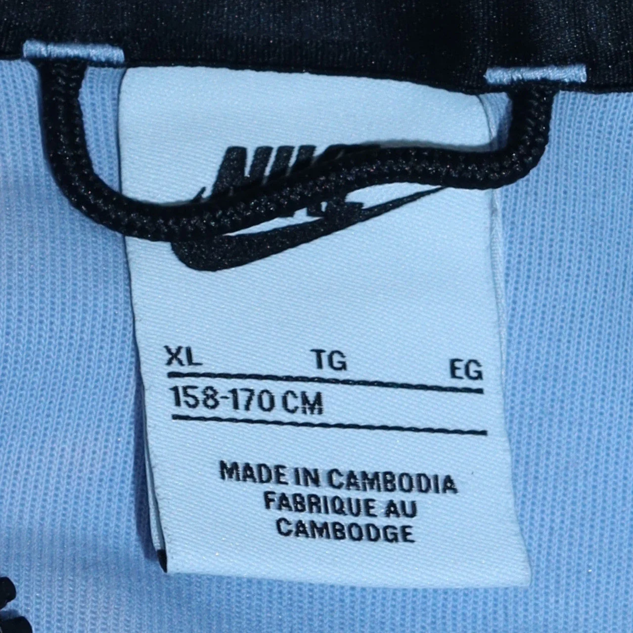 Nike Girls Blue Colourblock Full Zip Hoodie XL - Image 5