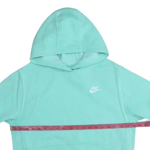 Nike Girls Green Pullover Fleece Hoodie XL 158-170cm Hooded Sweatshirt - Image 3