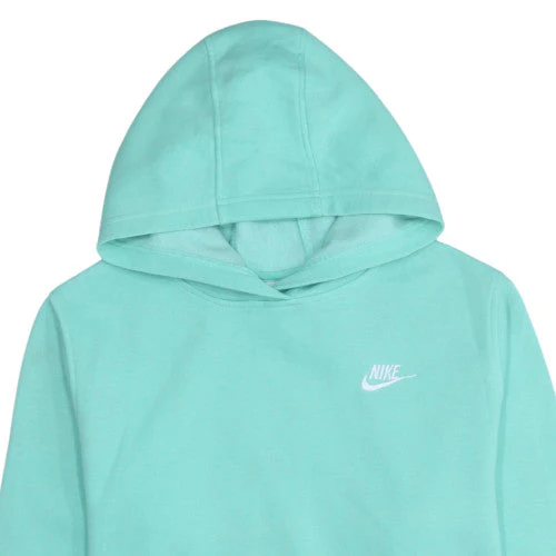 Nike Girls Green Pullover Fleece Hoodie XL 158-170cm Hooded Sweatshirt - Image 8