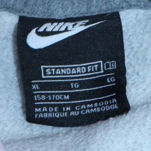 Nike Girls Grey & Pink Full Zip Fleece Hoodie XL 158-170cm Casual Sweatshirt - Image 5