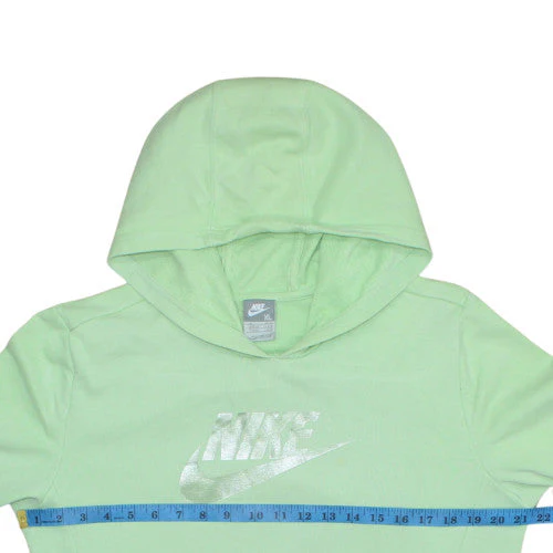 Nike Girls Mint Green XL Pullover Hoodie Sweatshirt Cotton Blend - Image 2