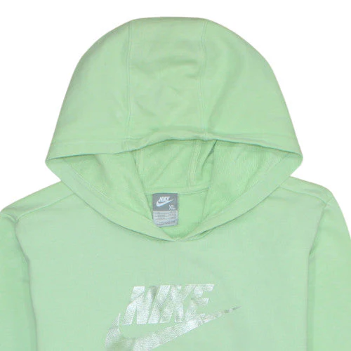 Nike Girls Mint Green XL Pullover Hoodie Sweatshirt Cotton Blend - Image 6