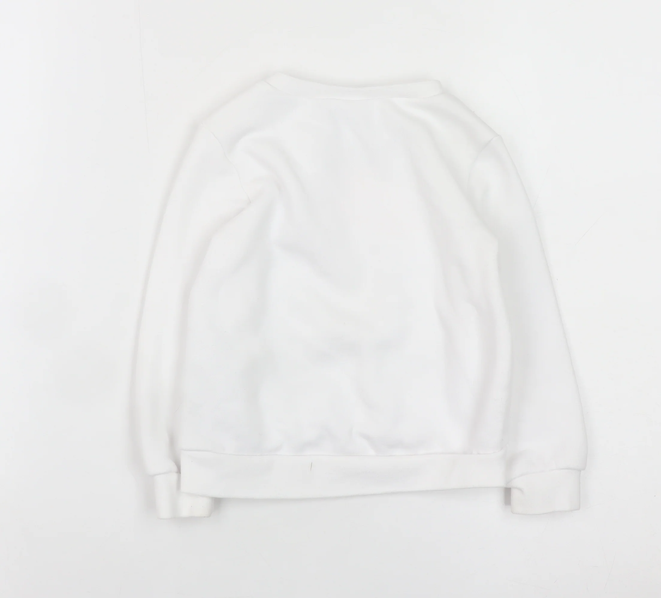 Nike Girls White Pink Logo Pullover Sweatshirt 2 Years Fleece Cotton Blend - Image 3