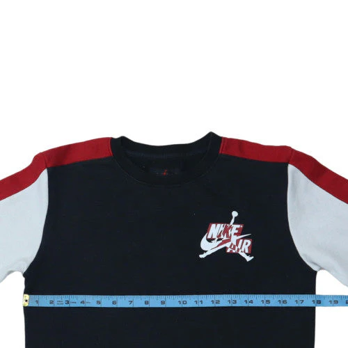 Nike Jordan Boys Black Red Crew Neck Sweatshirt 12-13 Years Cotton Blend - Image 2
