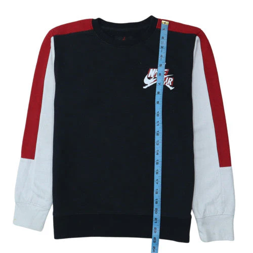 Nike Jordan Boys Black Red Crew Neck Sweatshirt 12-13 Years Cotton Blend - Image 3