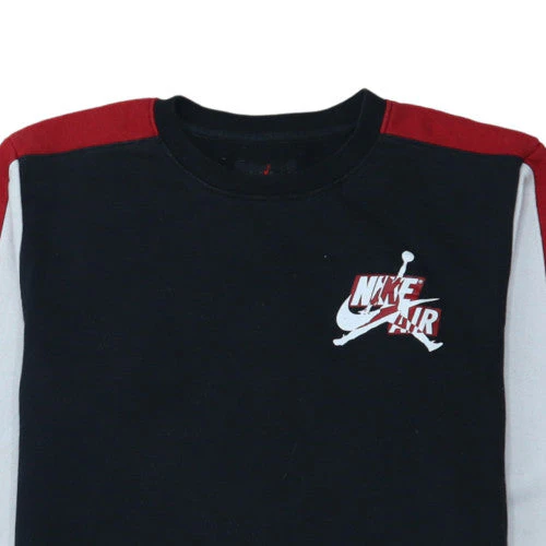 Nike Jordan Boys Black Red Crew Neck Sweatshirt 12-13 Years Cotton Blend - Image 7