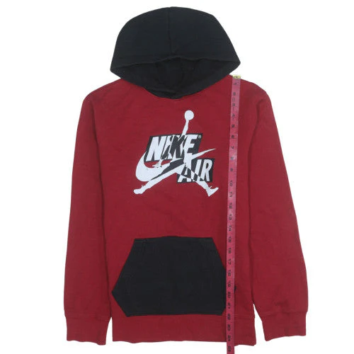 Nike Jordan Boys Red & Black Pullover Hoodie L 158 Bold Graphic Fleece - Image 3
