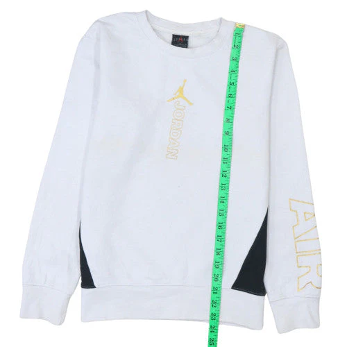 Nike Jordan Boys White Crew Neck Sweatshirt 12-13 Years Pullover Style - Image 2