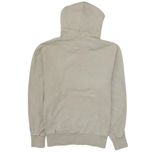 Nike Men Beige Pullover Hoodie M Fleece Logo Drawstring Regular Fit - Image 4