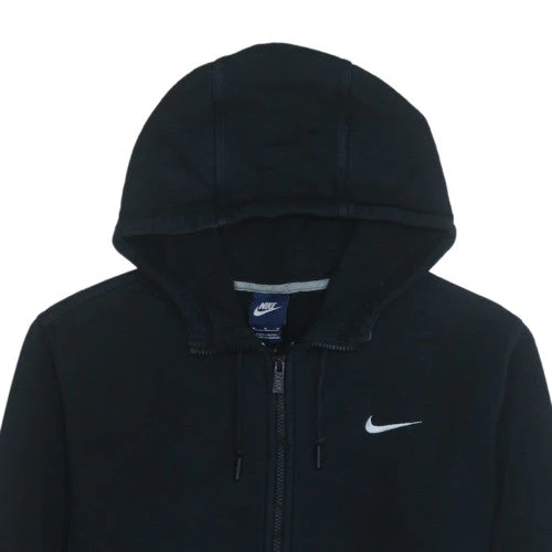 Nike Men Black Full Zip Fleece Hoodie M Regular Fit - Image 7