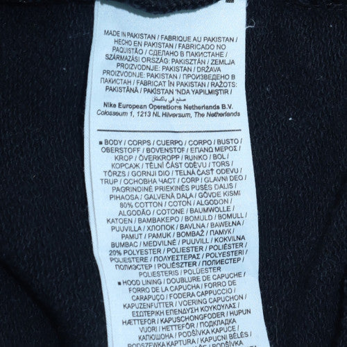 Nike Men Black Full Zip Hoodie L Fleece Sportswear - Image 6