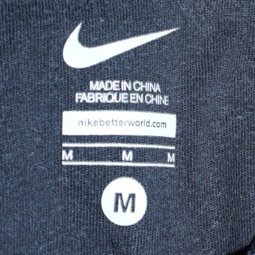 Nike Men Black Pullover Hoodie M Fleece Sports Embroidered - Image 5