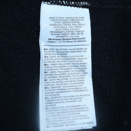 Nike Men Black Pullover Hoodie M Fleece Sports Embroidered - Image 6