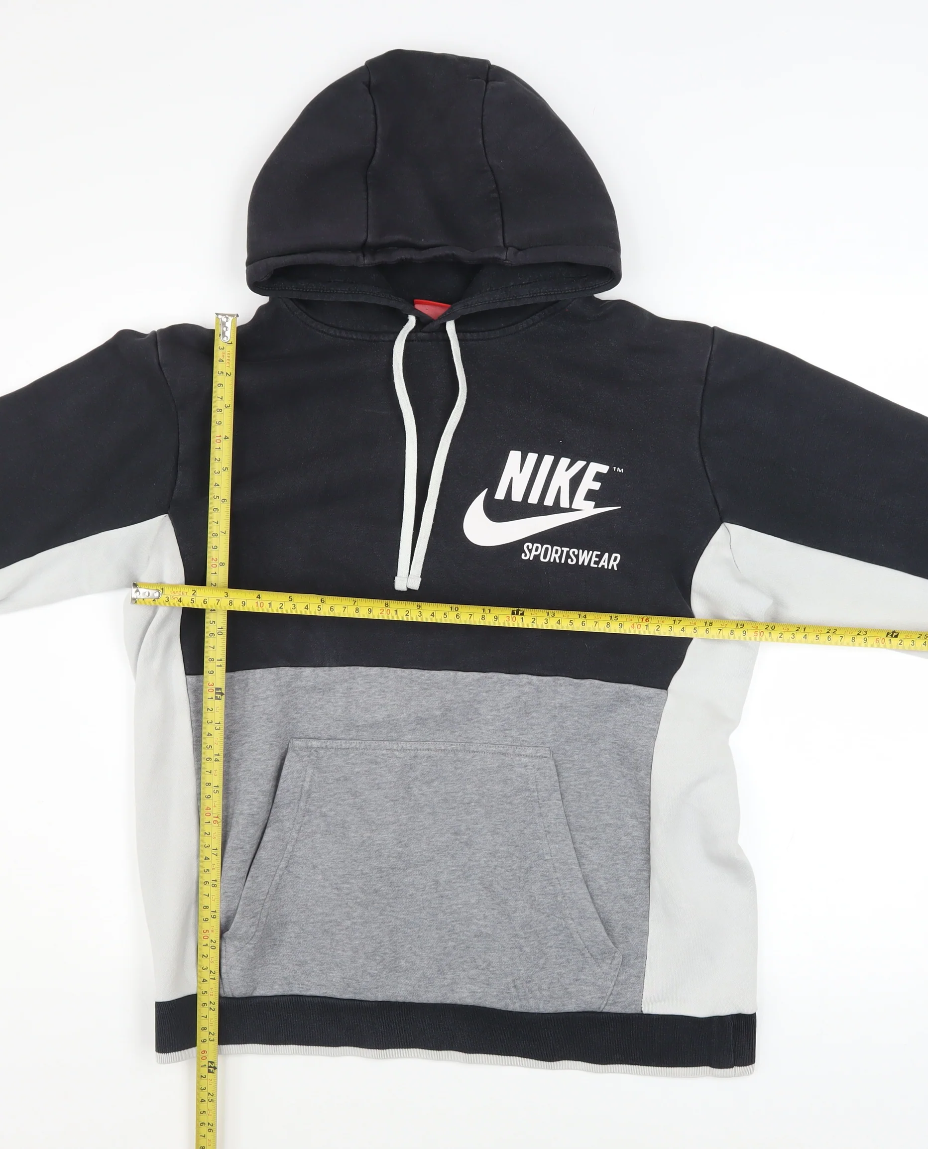 Nike Men Black Pullover Hoodie M Sportswear Fleece Regular Fit - Image 2