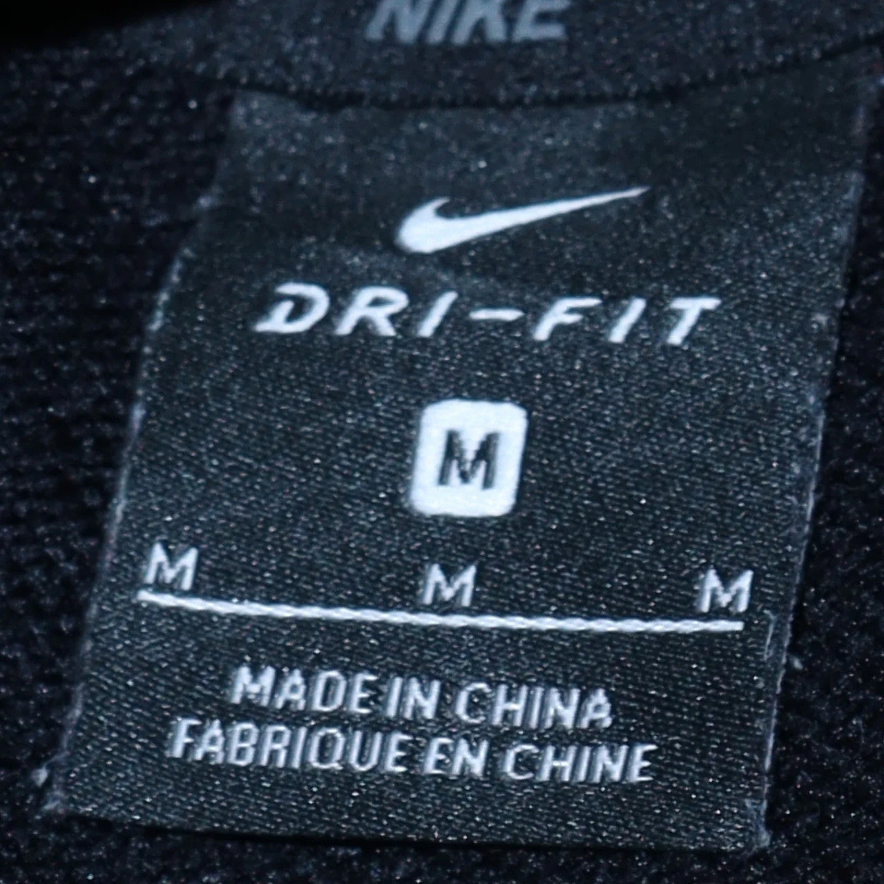Nike Men Black Pullover Hoodie Medium Dri-FIT Sports Fleece - Image 5
