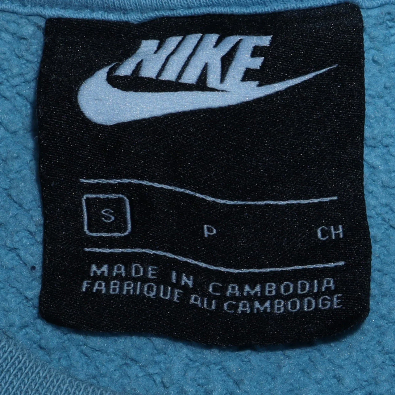 Nike Men Blue Crew Neck Pullover Sweatshirt S Regular Fit - Image 5