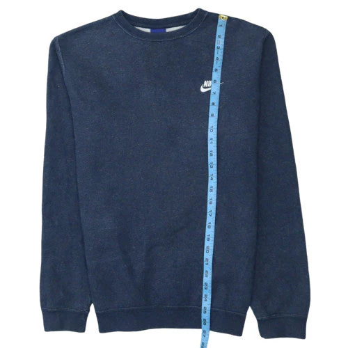 Nike Men Blue Crew Neck Pullover Sweatshirt Size M - Image 3