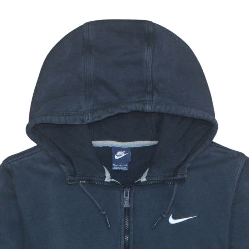 Nike Men Blue Full Zip Fleece Hoodie M Regular Fit Sports Style - Image 7