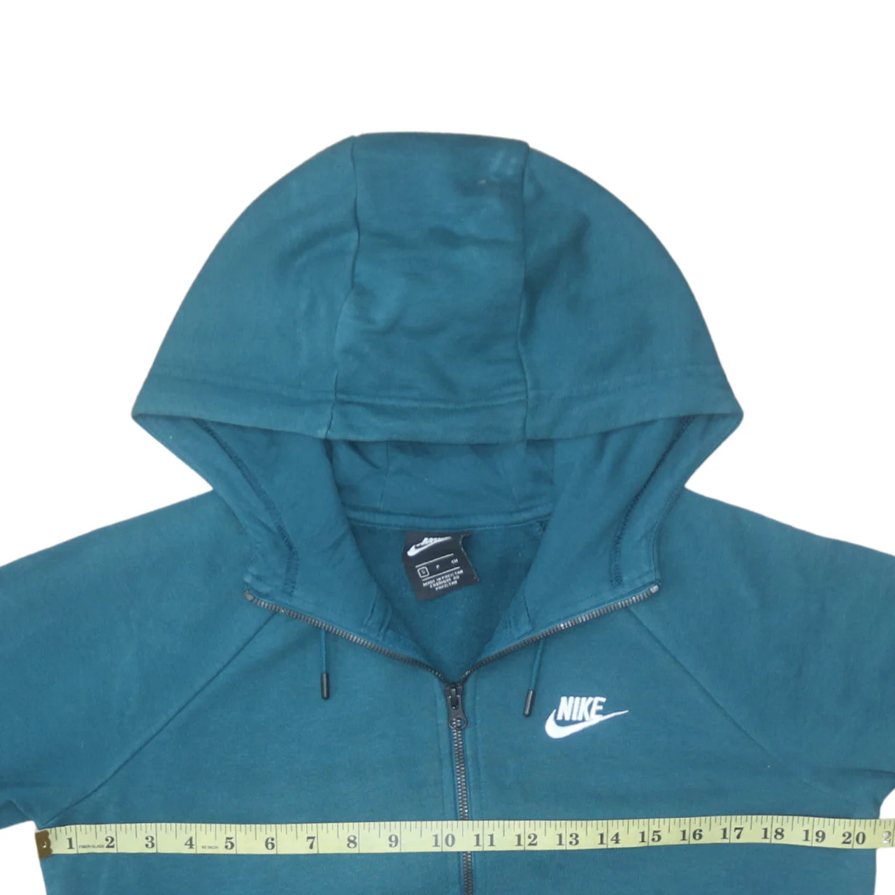 Nike Men Blue Full Zip Hoodie Size S Fleece Sweatshirt - Image 2