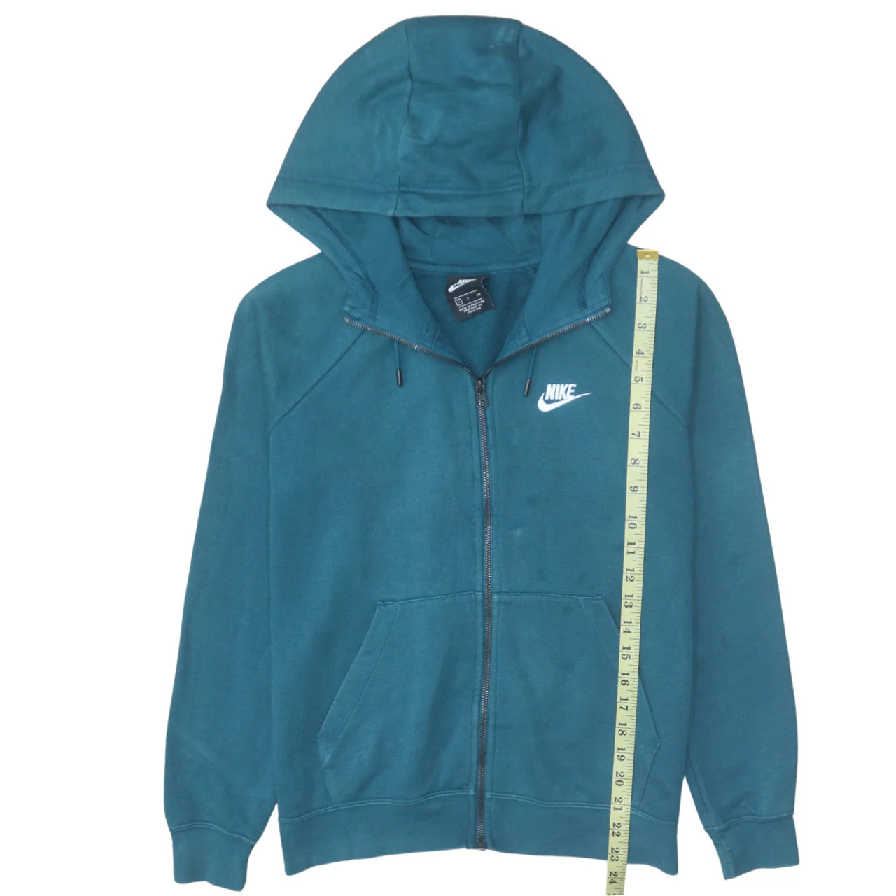 Nike Men Blue Full Zip Hoodie Size S Fleece Sweatshirt - Image 3