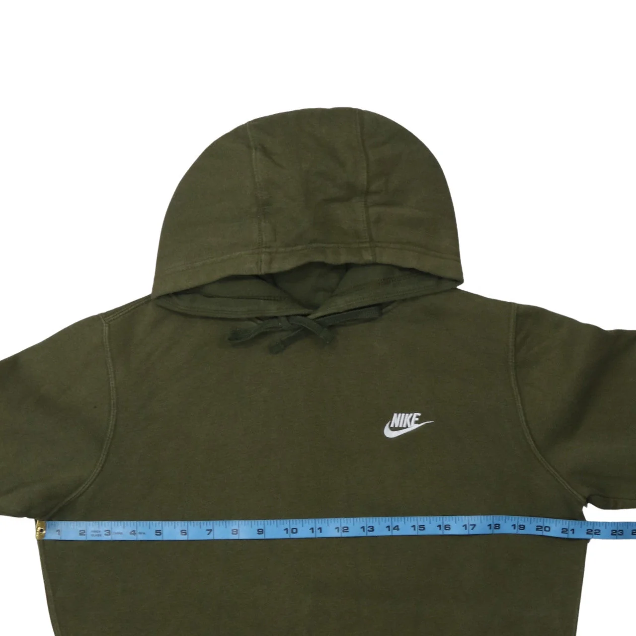 Nike Men Green Pullover Hoodie Small Regular Fit Fleece Sweatshirt - Image 2