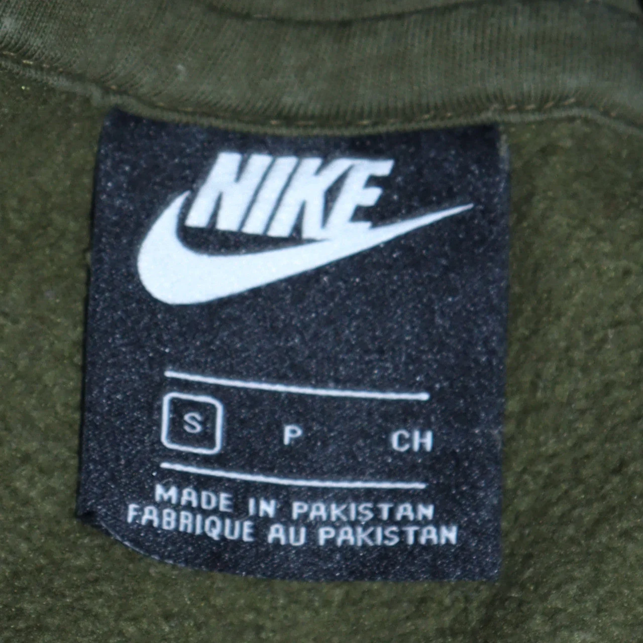 Nike Men Green Pullover Hoodie Small Regular Fit Fleece Sweatshirt - Image 5
